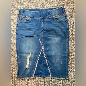 BE-GIRL denim pencil skirt